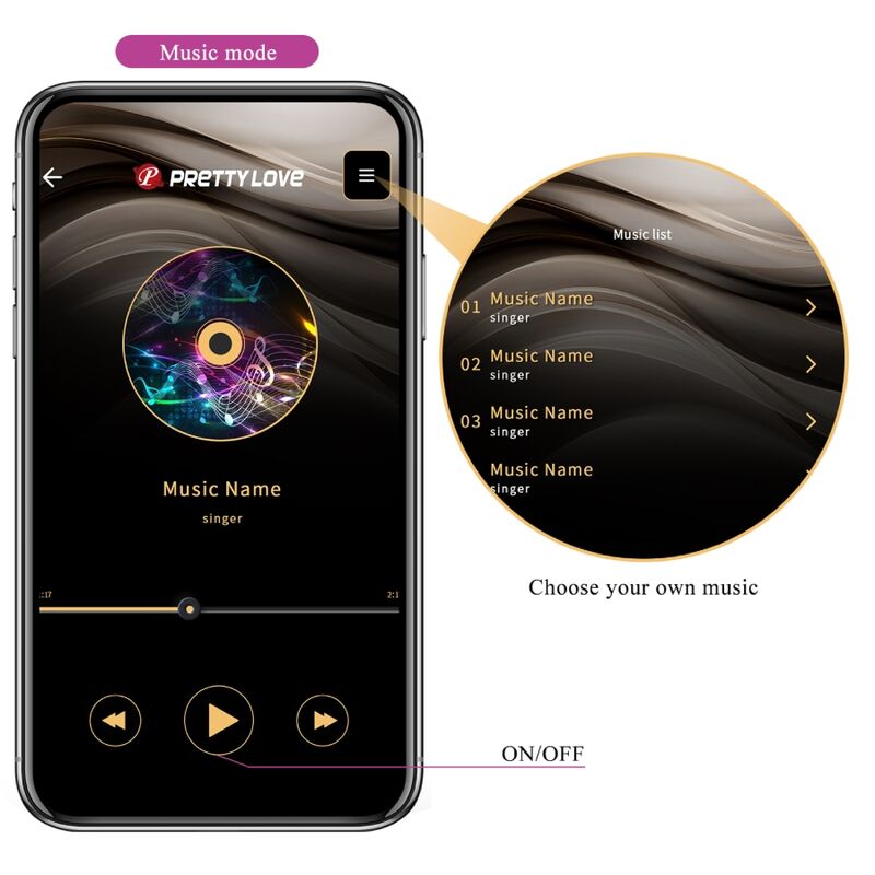 PRETTY LOVE - JAYLEEN VIBRATOR MIT APP-FERNBEDIENUNG LILAC