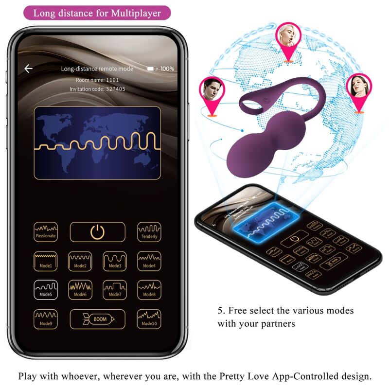 PRETTY LOVE - ELVIRA KEGEL BALLS APP FERNBEDIENUNG LILAC