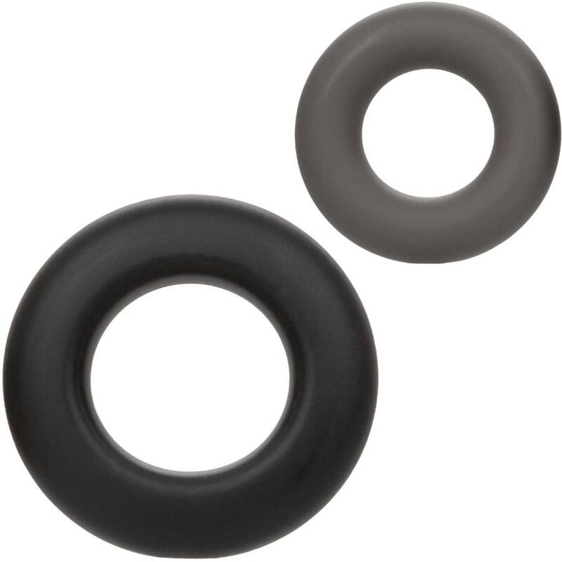 CALEXOTICS - ALPHA PROLONG SET OF 2 RINGS GRAY