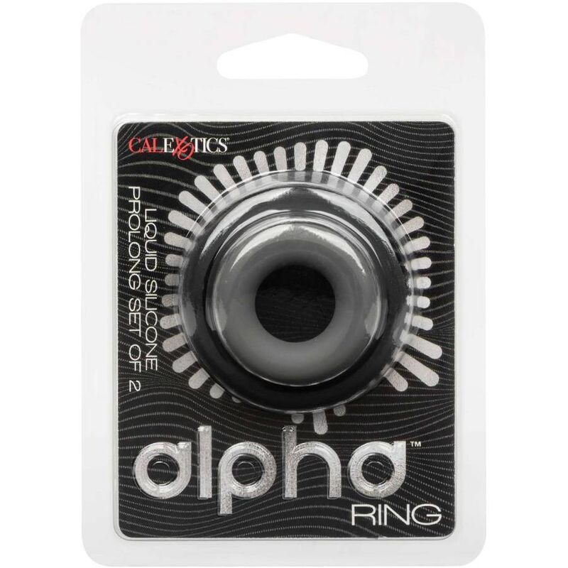 CALEXOTICS - ALPHA PROLONG SET OF 2 RINGS GRAY