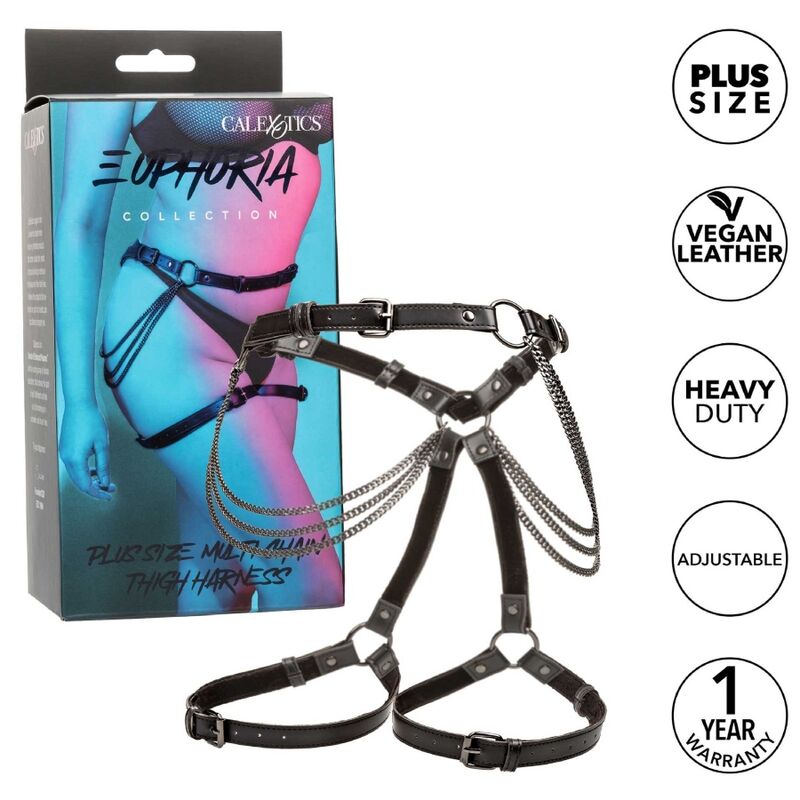 CALEXOTICS - EUPHORIA PLUS SIZE MULTI-CHAIN THIGH HARNESS