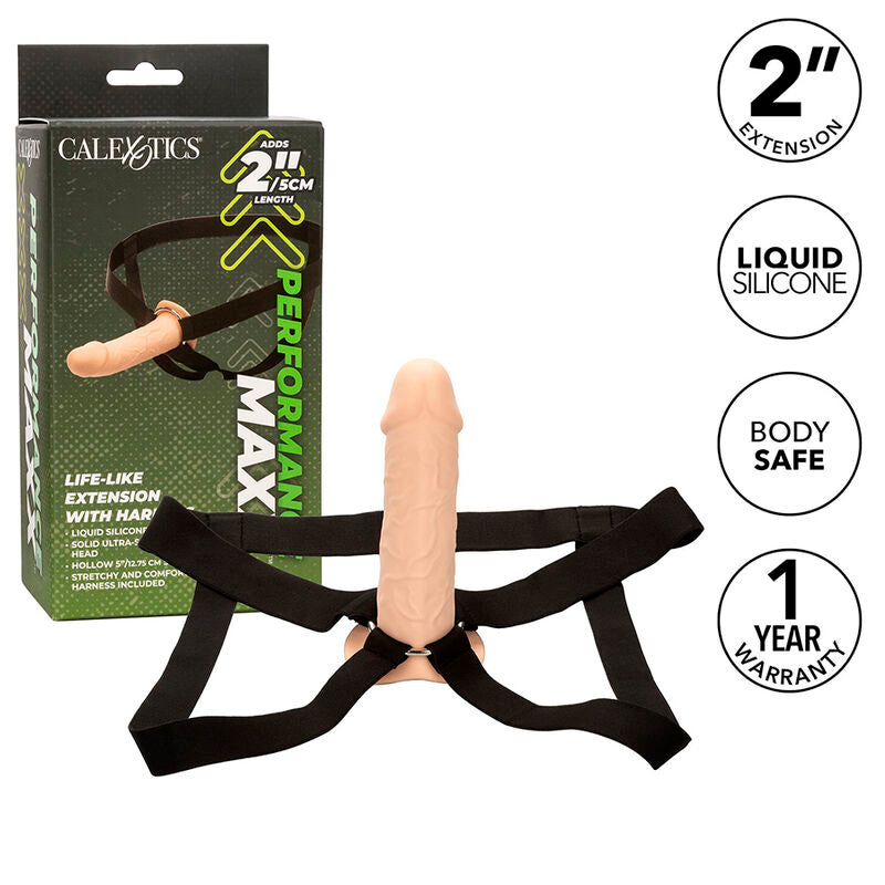 CALEXOTICS - PERFORMANCE MAXX LIFELIKE EXTENSION WITH STRAP, LIGHT SKIN