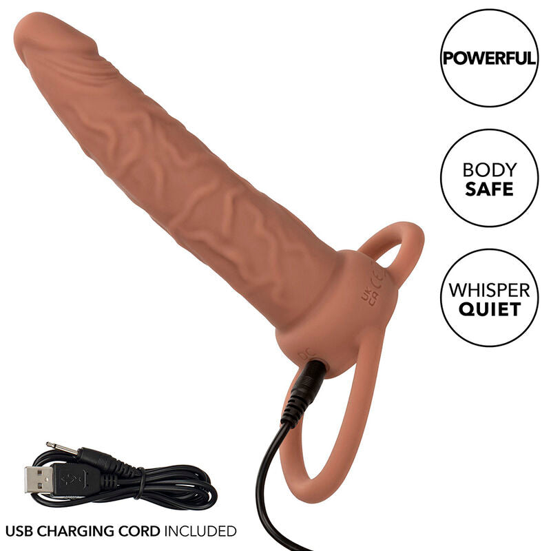 CALEXOTICS - PERFORMANCE MAXX RECHARGEABLE DUAL PENETRATOR, BROWN