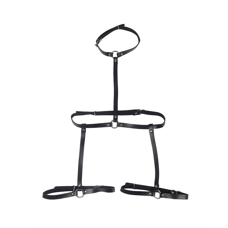 SUBBLIME - LEATHER BODY HARNESS, BLACK, ONE SIZE