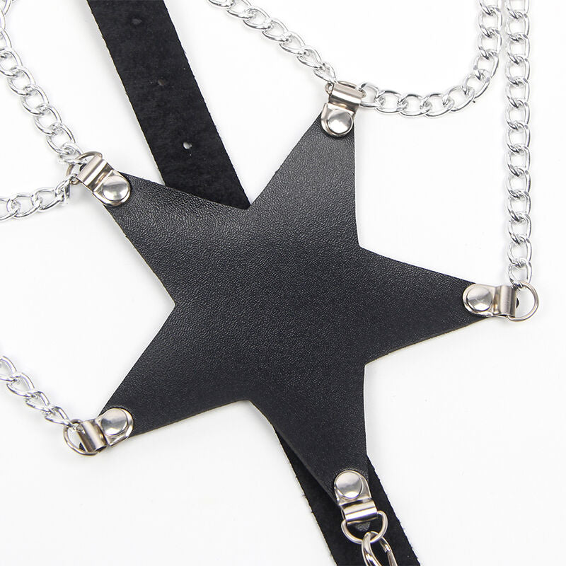 SUBBLIME - FULL BODY HARNESS WITH STAR CHAIN DETAIL ONE SIZE