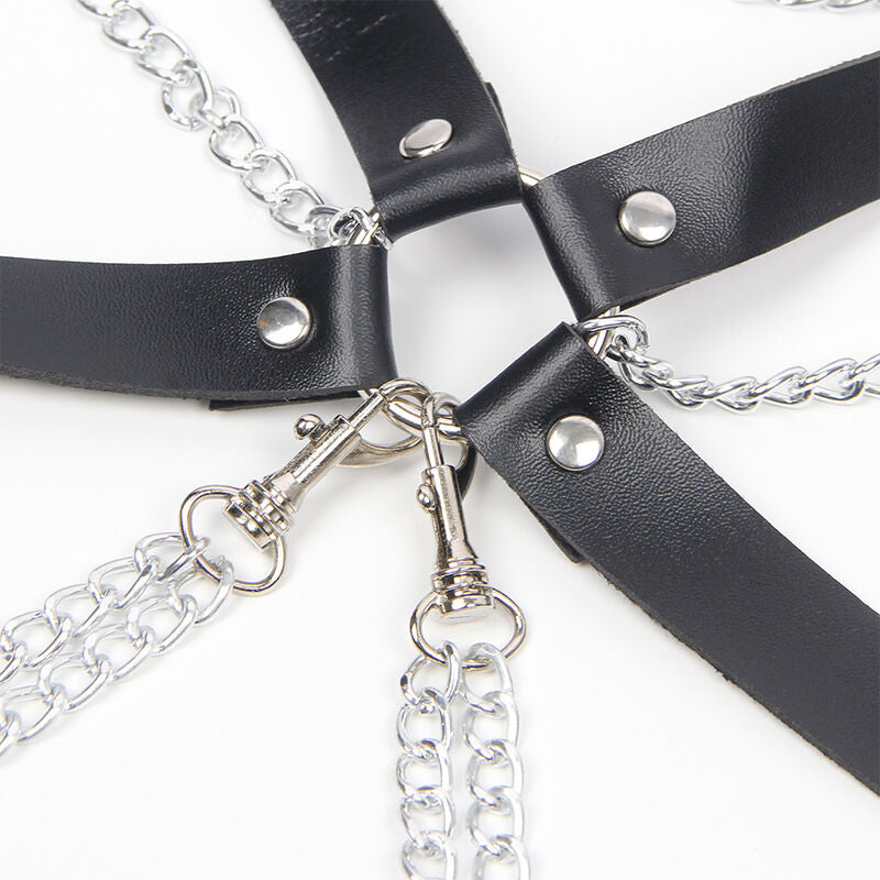 SUBBLIME - HARNESS BRA WITH CHAIN DETAIL, ONE SIZE
