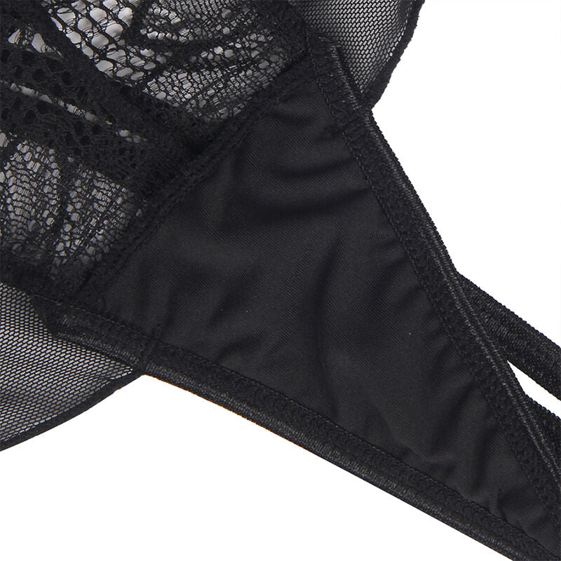 SUBBLIME - TEDDY-HALTER-NECK-BARE-BACK-SPITZE SCHWARZ S/M - L/XL