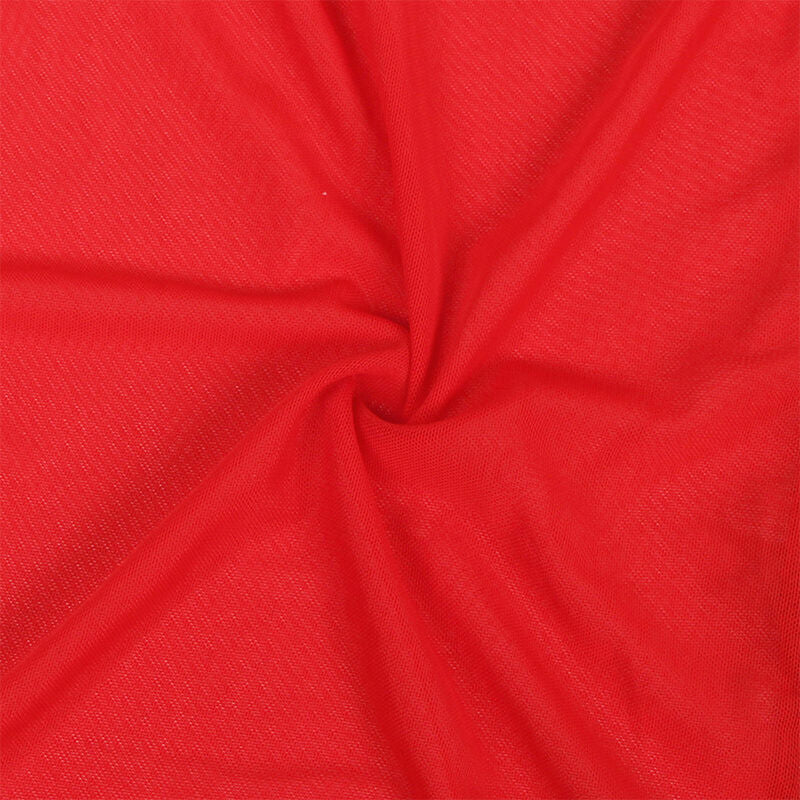 SUBBLIME - TRANSPARENTER STOFFMANTEL MIT SPITZENDETAIL ROT S/M - L/XL