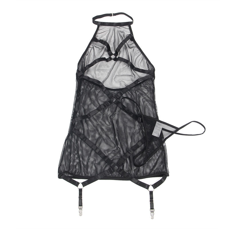 SUBLLIME - TRANSPARENTES NECKHOLDER-KLEID SCHWARZ S/M - L/XL