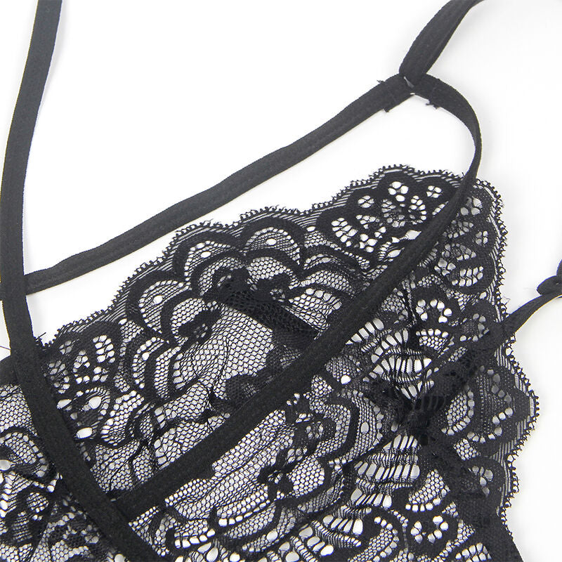 SUBBLIME - POLICE COSTUME WITH LACE BLACK S/M - L/XL