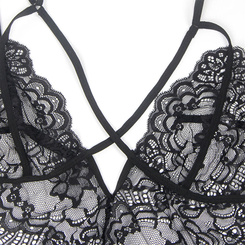 SUBBLIME - POLICE COSTUME WITH LACE BLACK S/M - L/XL