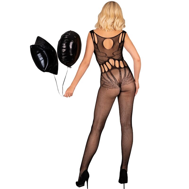 LIVCO CORSETTI FASHION - AMAHIL BODYSTOCKING WITH CROTCHLESS BLACK ONE SIZE