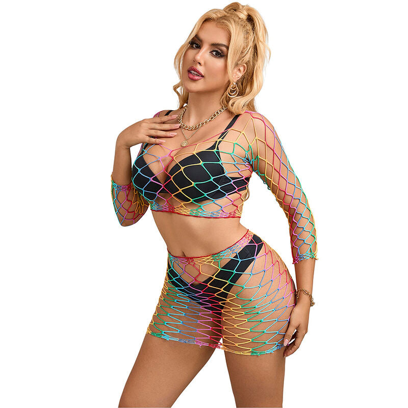 SUBBLIME - 952440 2-PIECE NET SET LONG SLEEVE RAINBOW ONE SIZE