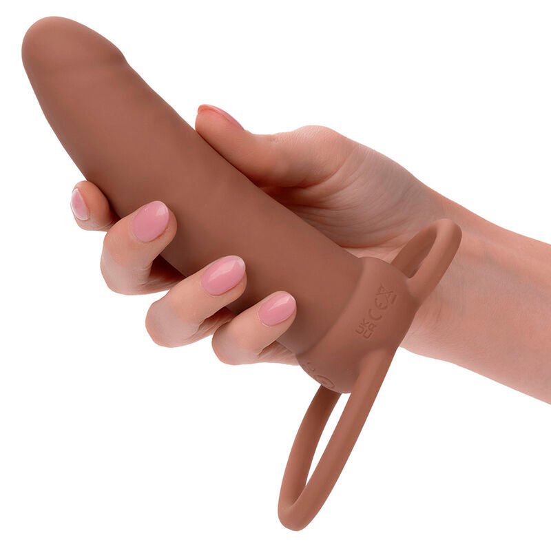 CALEXOTICS - MAXX THICK DUAL PENETRATOR 10 VIBRATIONEN BRAUN