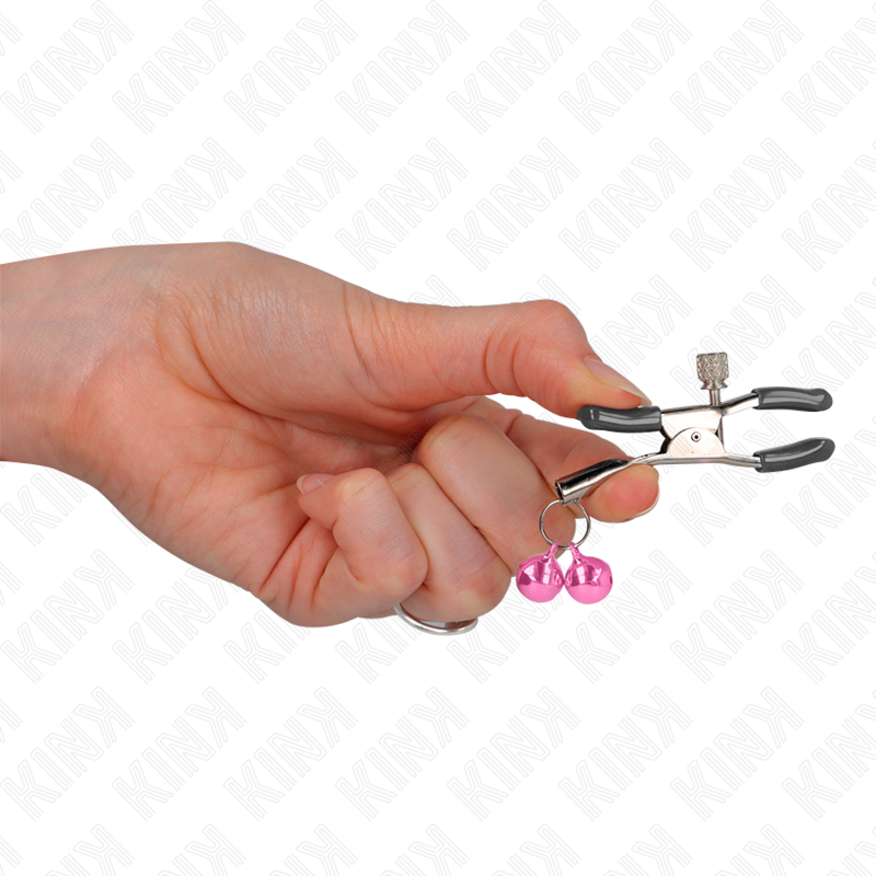 KINK - DOPPELGLÖCKCHEN-NIPPELKLAMMER PINK 6 CM