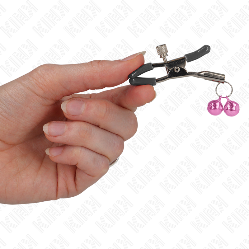 KINK - DOPPELGLÖCKCHEN-NIPPELKLAMMER PINK 6 CM