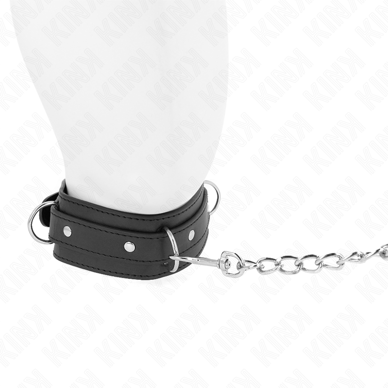 KINK - HALSKETTE MIT LEINE 65 CM 3 RING MODELL 1 VERSTELLBAR 38-49 CM