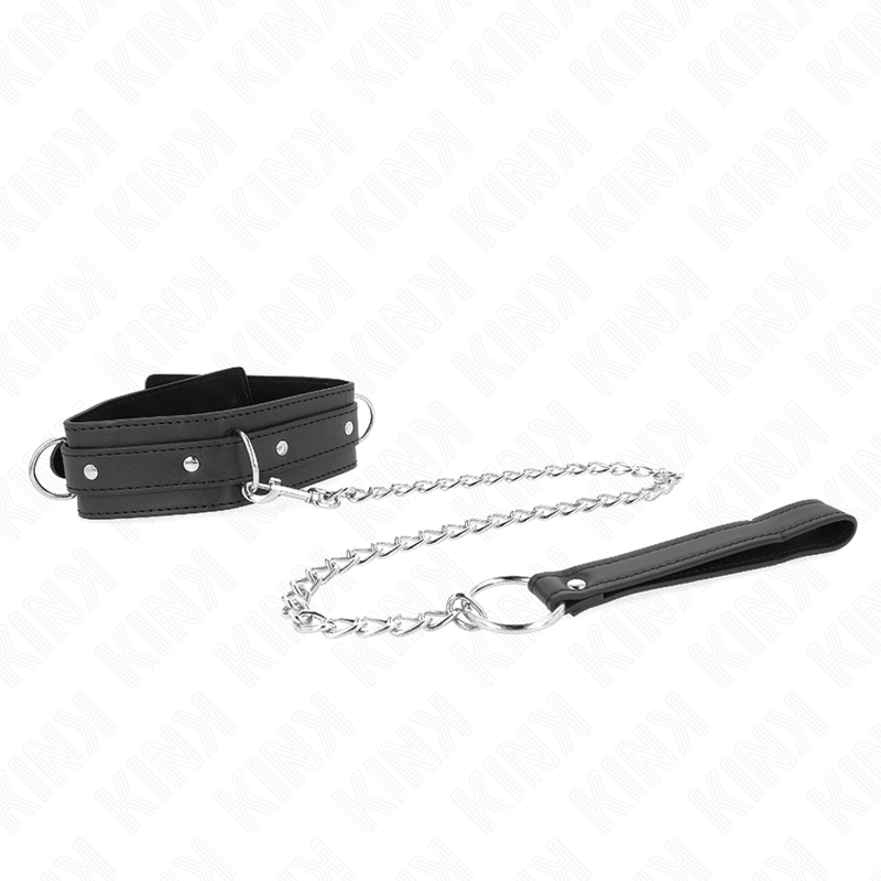 KINK - HALSKETTE MIT LEINE 65 CM 3 RING MODELL 1 VERSTELLBAR 38-49 CM