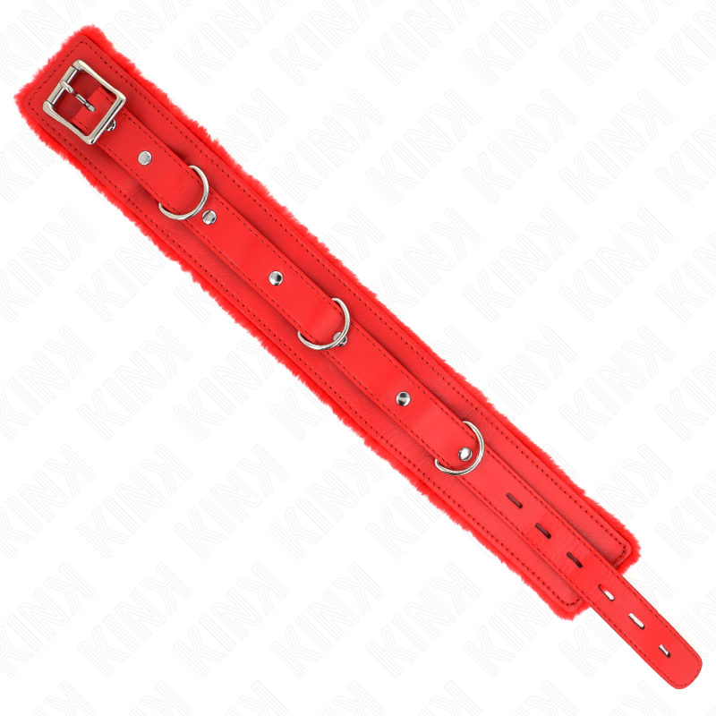 KINK - HALSBAND MIT LEINE 65 CM MIT EINSCHRÄNKUNGEN ROT 36-42 CM