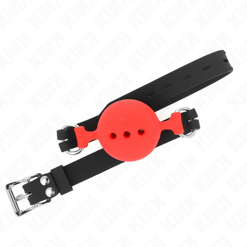 KINK - FULL SILICONE FLAP 55 x 2 CM WITH 5 CM BALL SIZE L RED ADJUSTABLE 35-51 CM