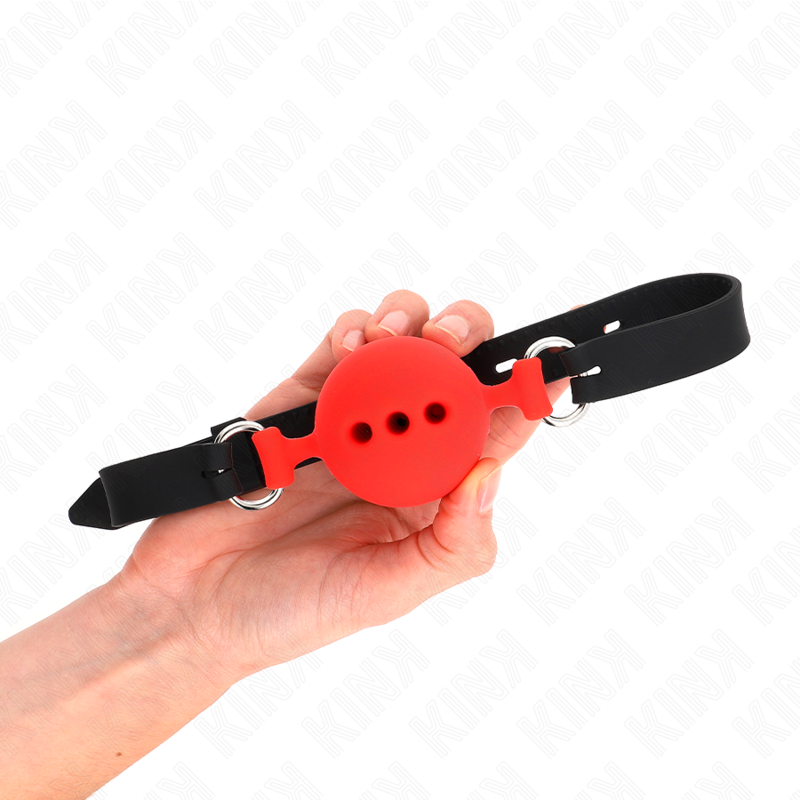 KINK - FULL SILICONE FLAP 55 x 2 CM WITH 5 CM BALL SIZE L RED ADJUSTABLE 35-51 CM