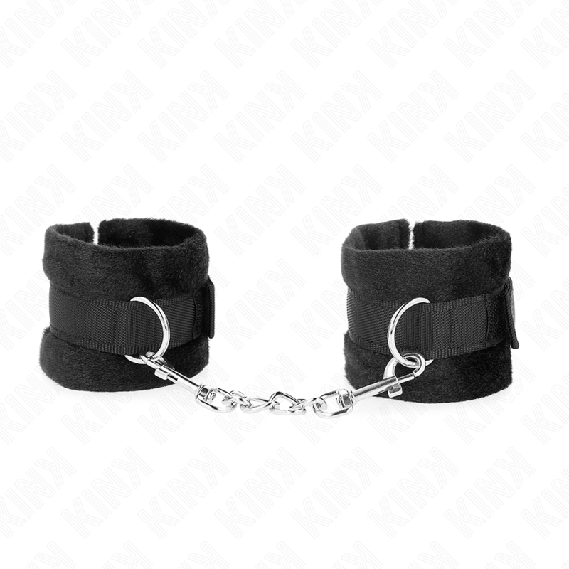 KINK - BEGINNER FUR HANDCUFFS BLACK 30 X 7 CM