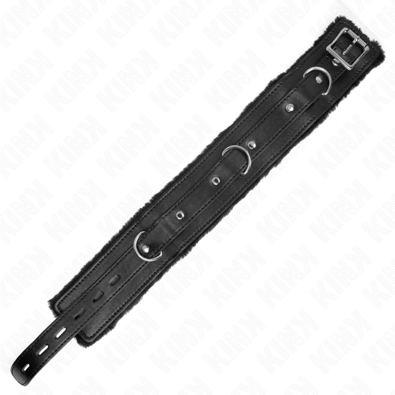 KINK - HALSBAND MIT LEINE 65 CM MIT EINSCHRÄNKUNGEN SCHWARZ 36-42 CM
