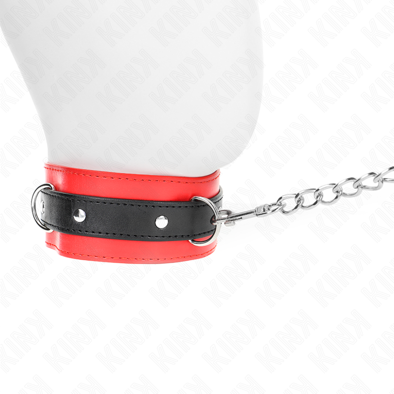 KINK - HALSBAND MIT GÜRTEL 65 CM MIT RIEMEN ROT 54 X 4.5 CM