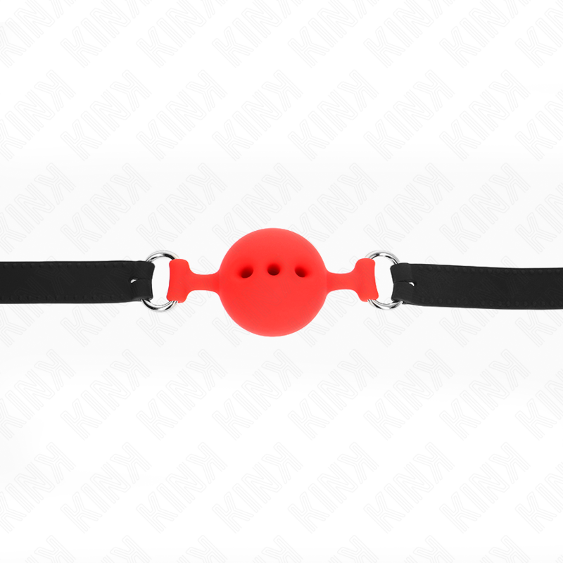 KINK - VOLLSILIKON-KLAPPEN 55 x 2 CM MIT 4.5 CM KUGEL GRÖSSE M ROT VERSTELLBAR 35-51 CM