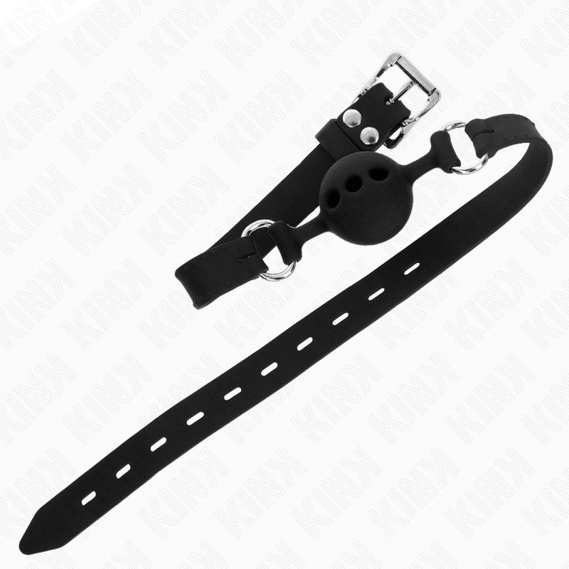 KINK - FULL SILICONE FLAP 55 x 2 CM WITH 4 CM BALL SIZE S BLACK ADJUSTABLE 35-51 CM