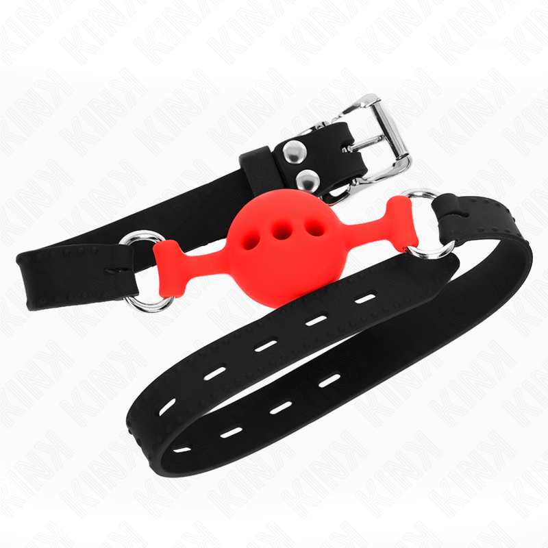 KINK - FULL SILICONE FLAP 55 x 2 CM WITH 4 CM BALL SIZE S RED ADJUSTABLE 35-51 CM