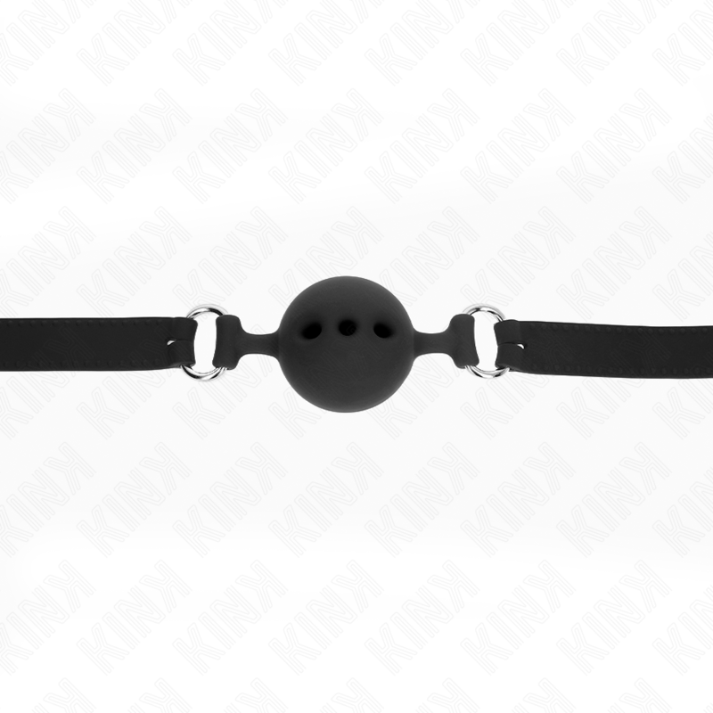 KINK - FULL SILICONE FLAP 55 x 2 CM WITH 5 CM BALL SIZE L BLACK ADJUSTABLE 35-51 CM
