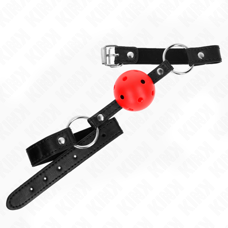 KINK - HOHL, HART, ROTER BALL, 4.5 CM, GAG, MODELL 1, 63.5 X 2 CM
