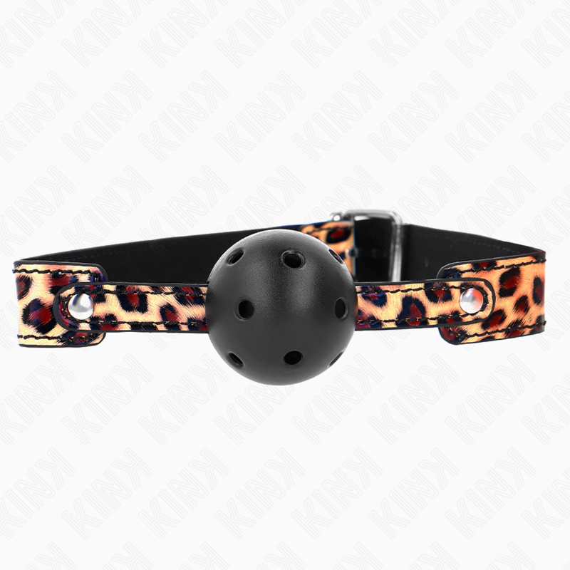 KINK - LEOPARD ATMUNGSAKTIVER BALL 4.5 CM GAG 65 x 2.5 CM