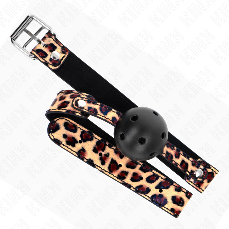 KINK - LEOPARD ATMUNGSAKTIVER BALL 4.5 CM GAG 65 x 2.5 CM