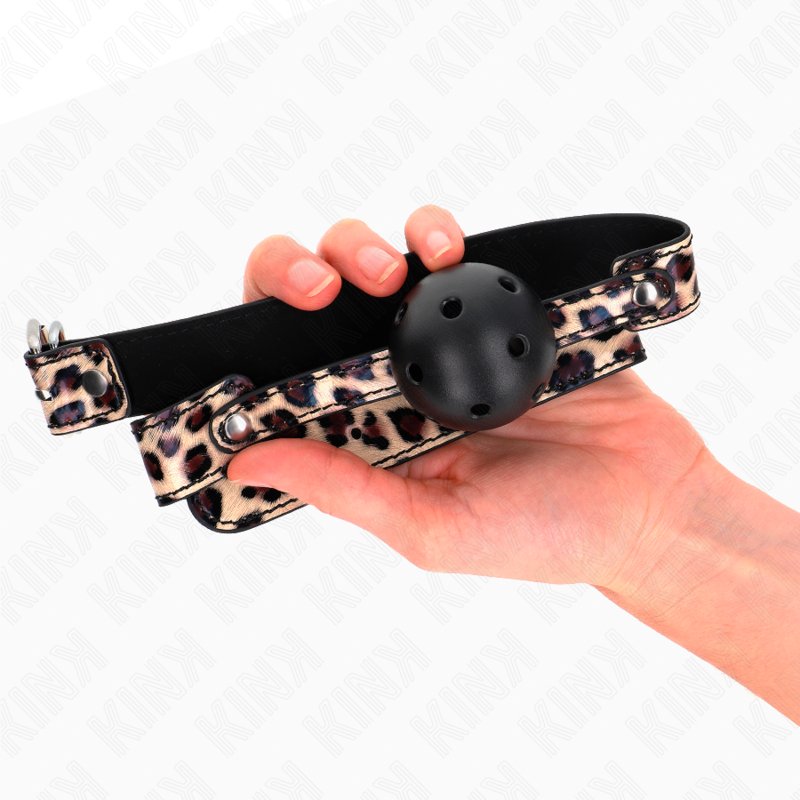 KINK - LEOPARD ATMUNGSAKTIVER BALL 4.5 CM GAG 65 x 2.5 CM