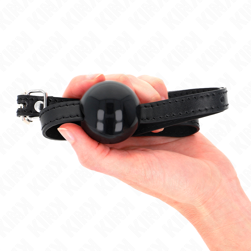 KINK - SCHWARZER EINZELNER FESTER BALL 4 CM GAG 65 x 1.5 CM