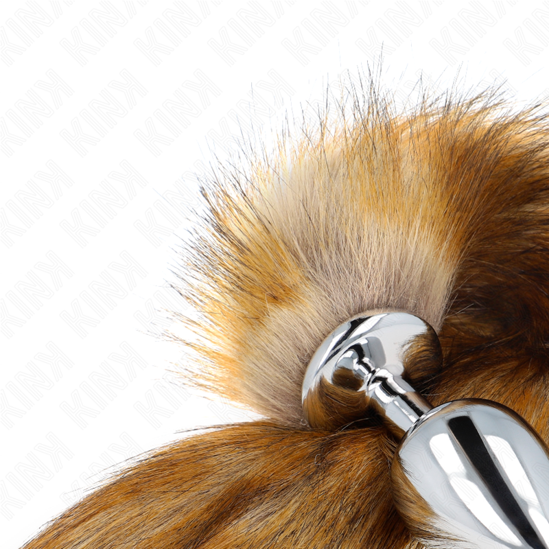 KINK - ANAL PLUG SIZE L 10 X 4 CM WITH PLASTIC TAIL 40 CM BROWN