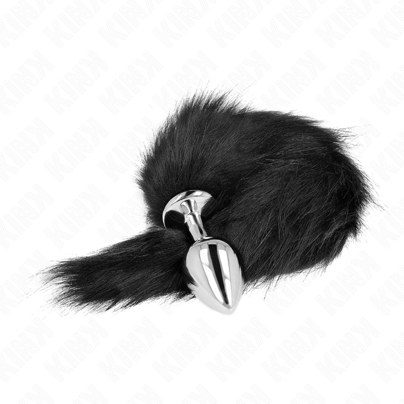KINK - ANAL PLUG GRÖSSE M 8 X 3.5 CM MIT KUNSTSTOFFSCHWANZ 40 CM SCHWARZ