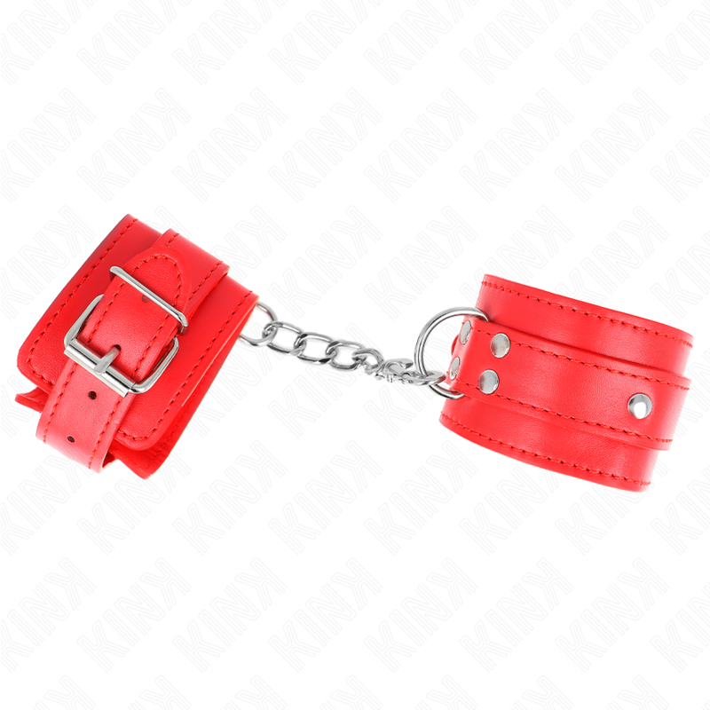 KINK - 3 D-RING HANDGELENKFESSELN VERSTELLBAR ROT 17.5-25 CM