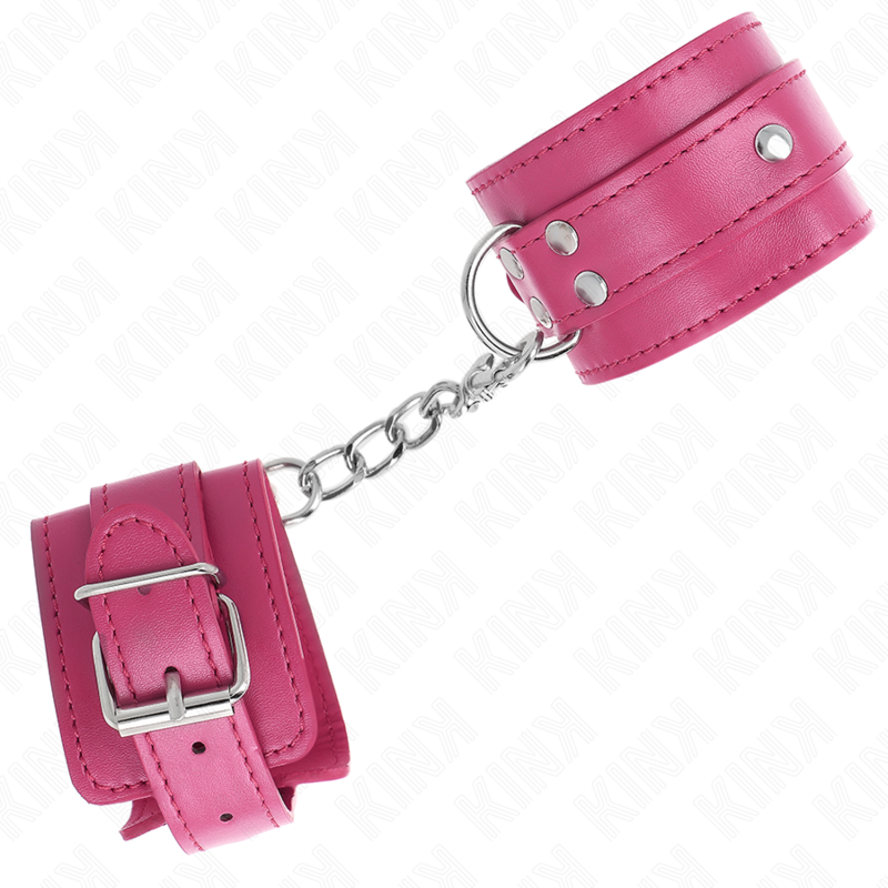 KINK - 3 D-RING HANDGELENKFESSELN VERSTELLBAR PINK 17.5-25 CM X 6 CM