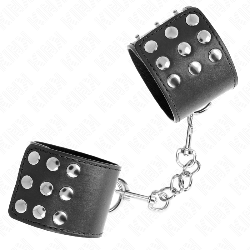KINK - HANDGELENKFESSELN MIT DRUCKVERSCHLUSS SCHWARZ VERSTELLBAR 19-24 CM