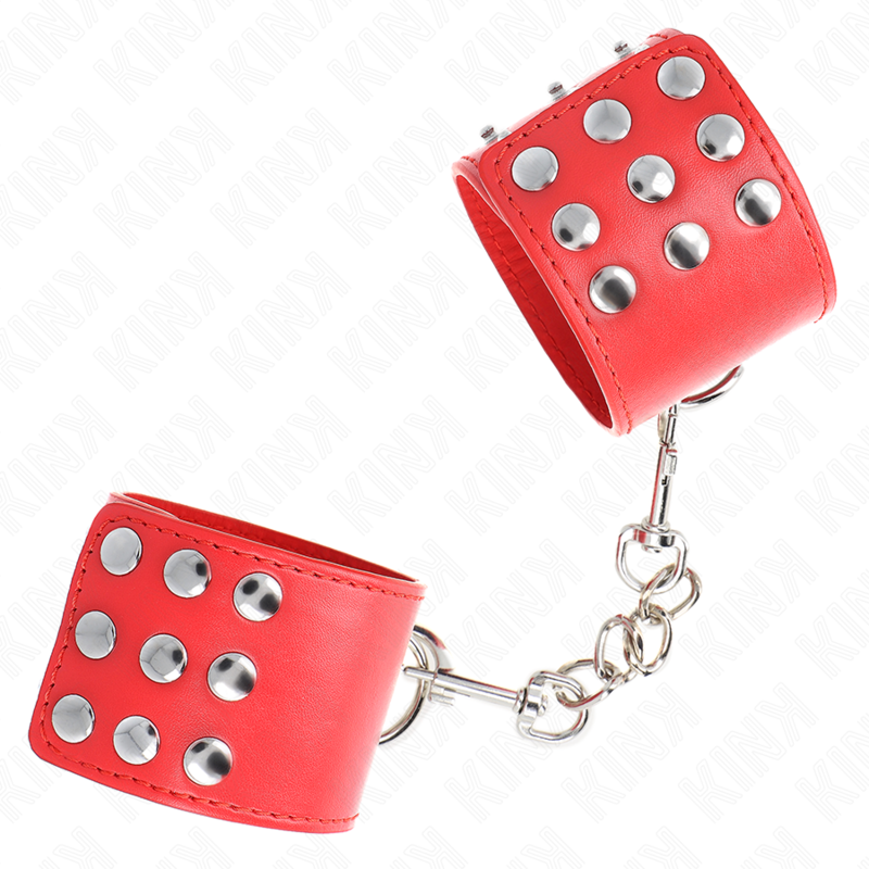 KINK - HANDGELENKFESSELN MIT DRUCKVERSCHLUSS ROT VERSTELLBAR 19-24 CM