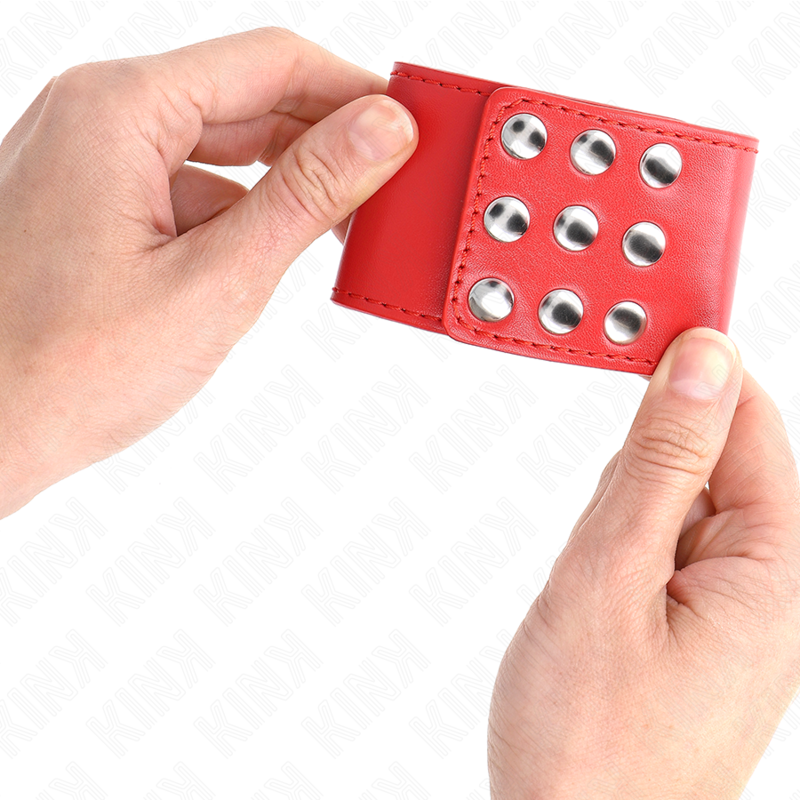 KINK - HANDGELENKFESSELN MIT DRUCKVERSCHLUSS ROT VERSTELLBAR 19-24 CM