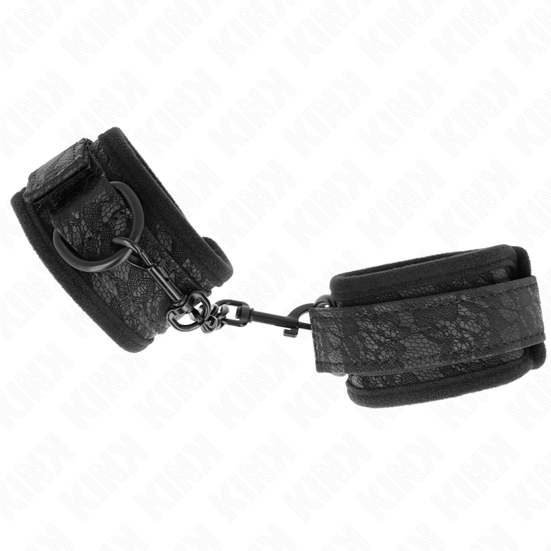 KINK - DARK LACE CUFFS NEOPRENE HANDGELENK MANSCHETTEN VERSTELLBAR SCHWARZ 20-29 CM