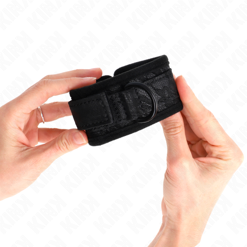 KINK - DARK LACE CUFFS NEOPRENE HANDGELENK MANSCHETTEN VERSTELLBAR SCHWARZ 20-29 CM