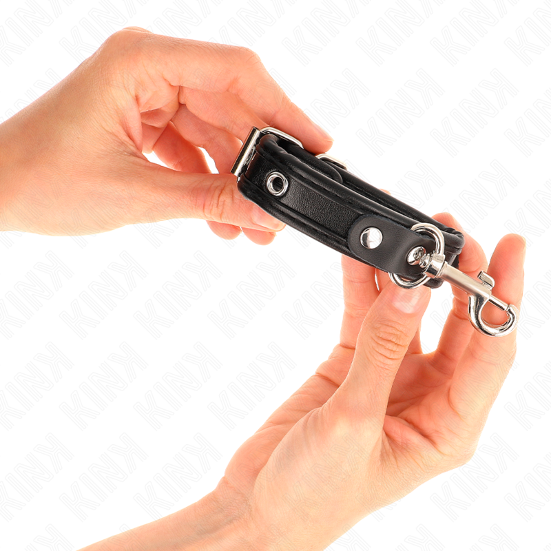 KINK - MINI-ARMBÄNDER SCHWARZ MIT NIETEN VERSTELLBAR 16-22 CM