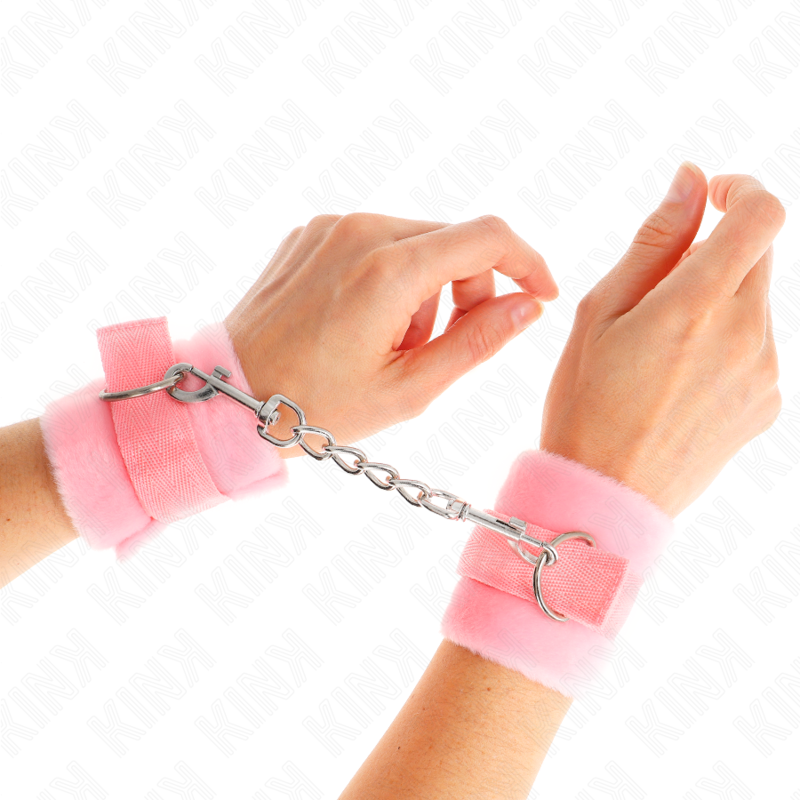 KINK - BEGINNER PELZHANDMANSCHETTEN PINK 30 X 7 CM