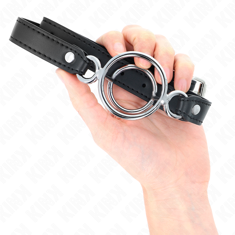 KINK - KNEBEL MIT MEHREREN O-RINGEN 5 CM SCHWARZ 63 X 2.5 CM