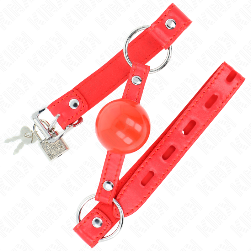 KINK - TPE-BALL 4 CM KNEBEL MIT RED-SCHLOSS 60 x 2 CM